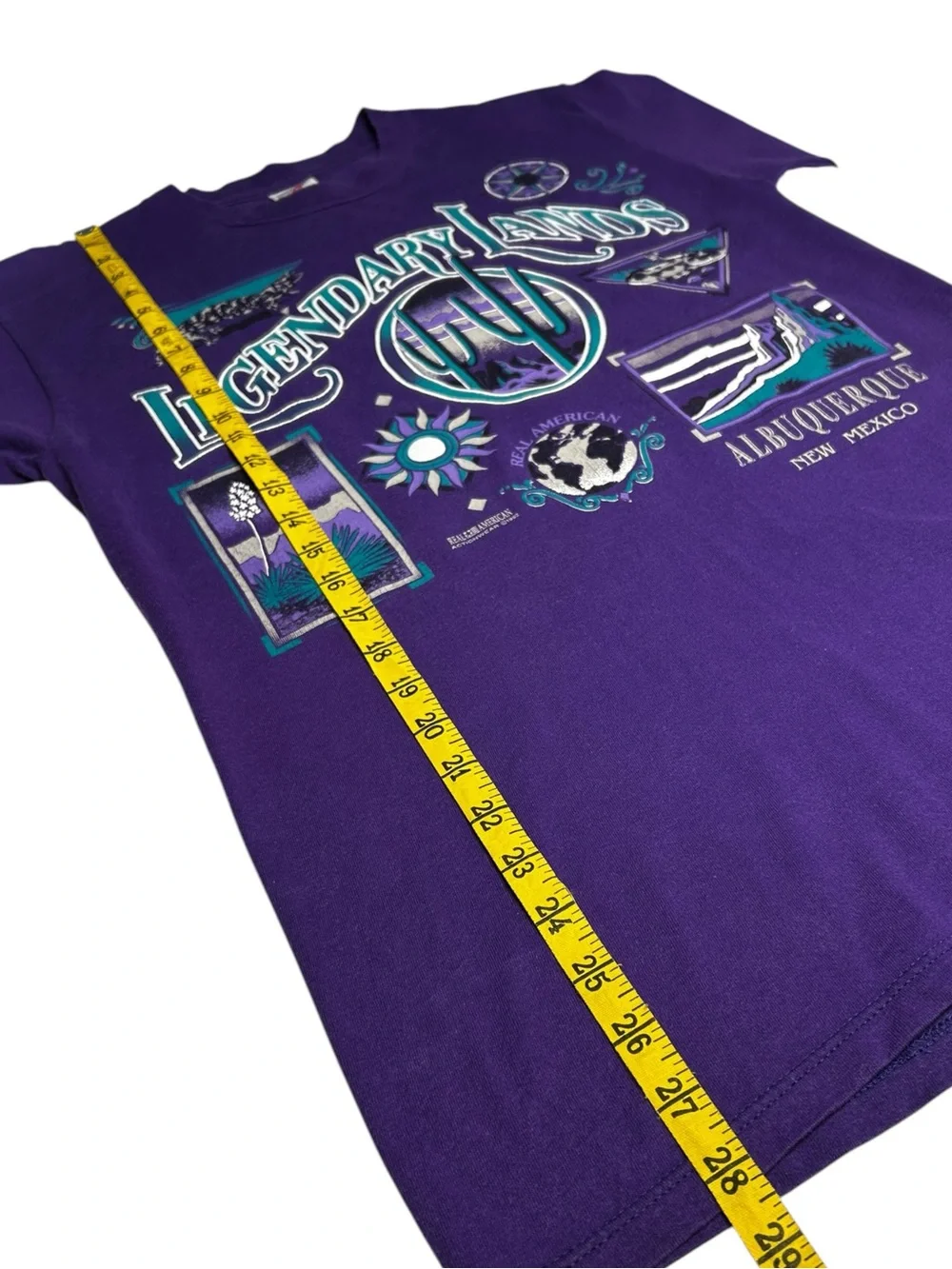 Vintage 1992 Jerzees Legendary Lands Albuquerque T Shirt M Purple Southwestern